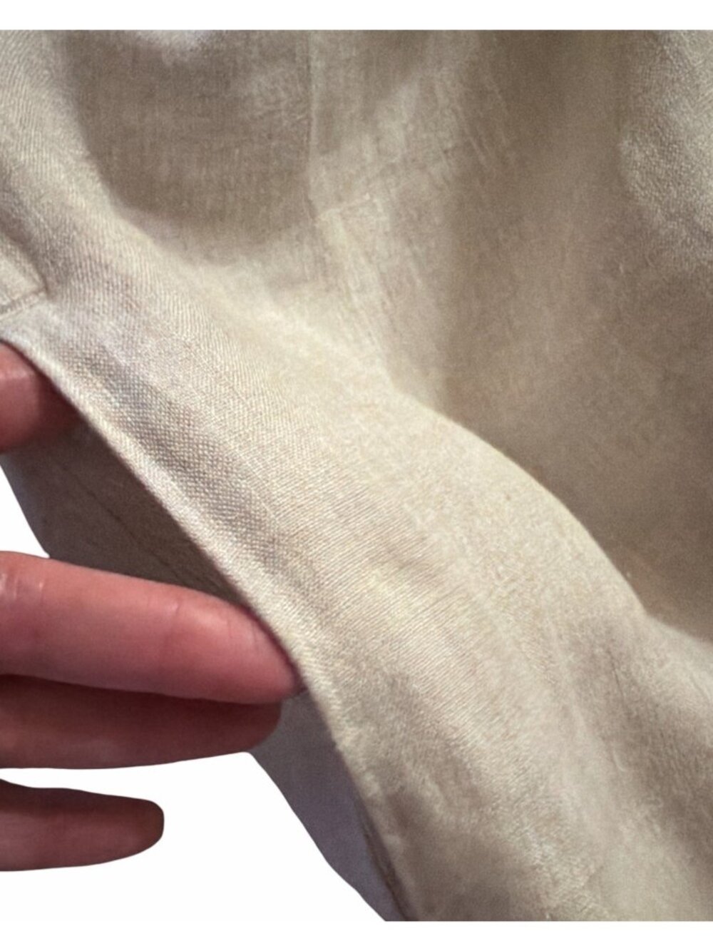 Baird McNutt Irish Linen Beige Shirt Dress for J Crew Small Lagenlook Preppy - Picture 9 of 9